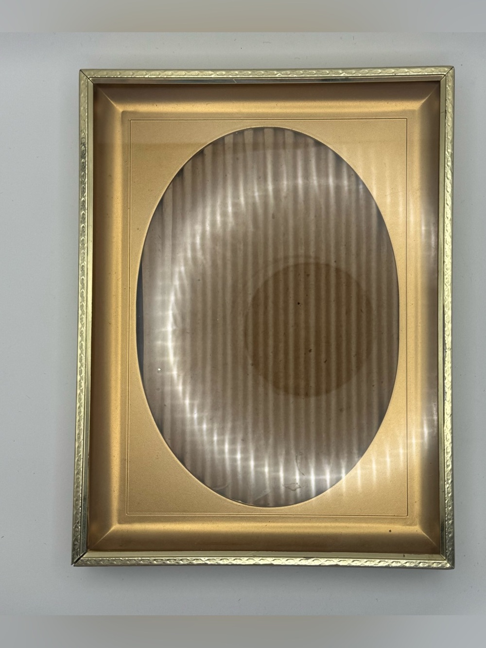 Vintage Gold Tone Oval Picture Frame 8x6 Photo Frame Ornate Metal Frame